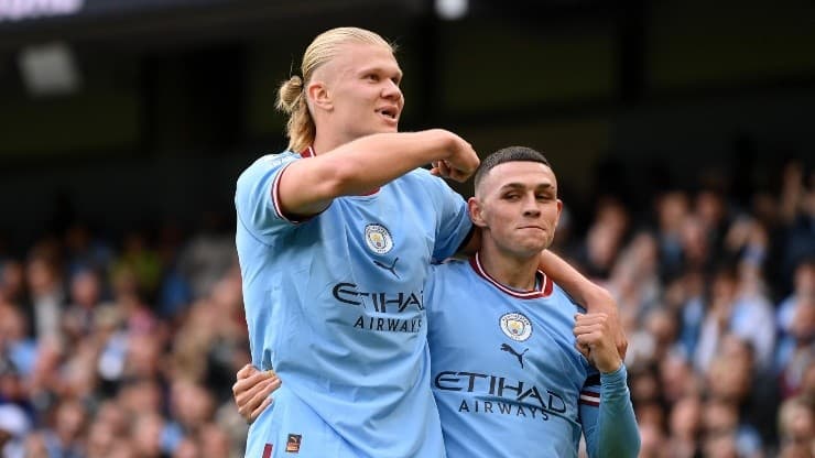 Erling Haaland e Phil Foden