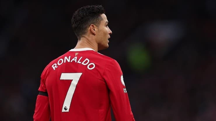 Cristiano Ronaldo in azione con il Manchester United.
