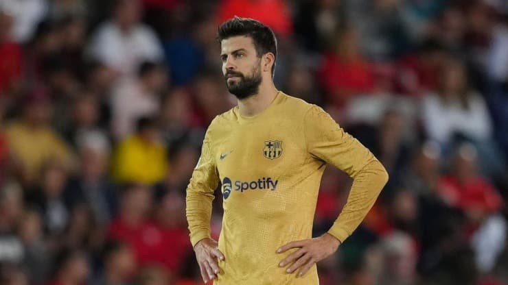 Gerard Piqué contro il Mallorca.