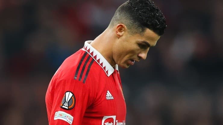 Cristiano Ronaldo in una partita con il Manchester United.