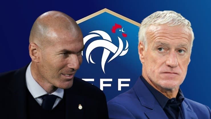 Zinedine Zidane e Didier Deschamps.