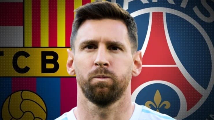 Lionel Messi, tra Barcellona e PSG.