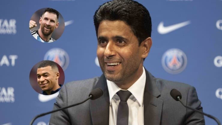 Nasser Al-Khelaifi ha dovuto scegliere tra le sue due stelle più importanti: Messi o Mbappé.