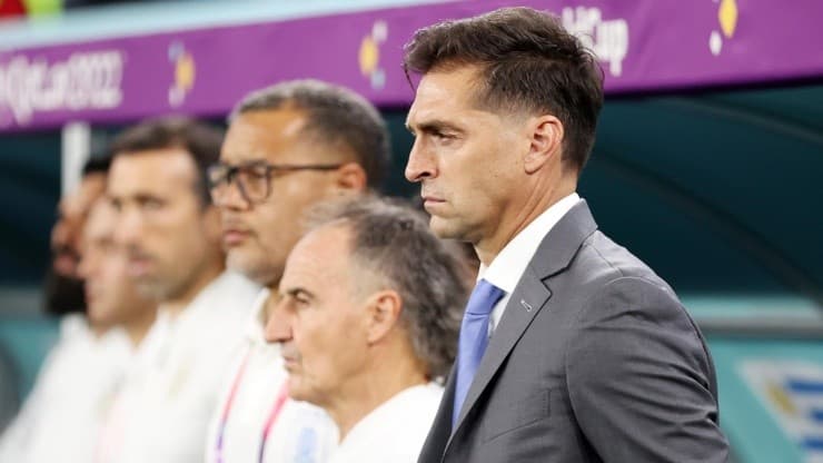 Diego Alonso con l'Uruguay.
