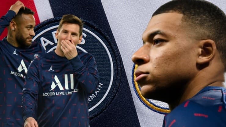 Neymar, Lionel Messi e Kylian Mbappé.