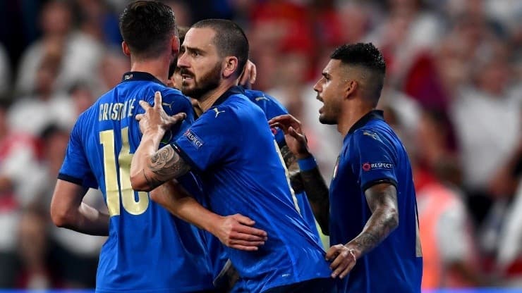 Giocatori dell'Italia.